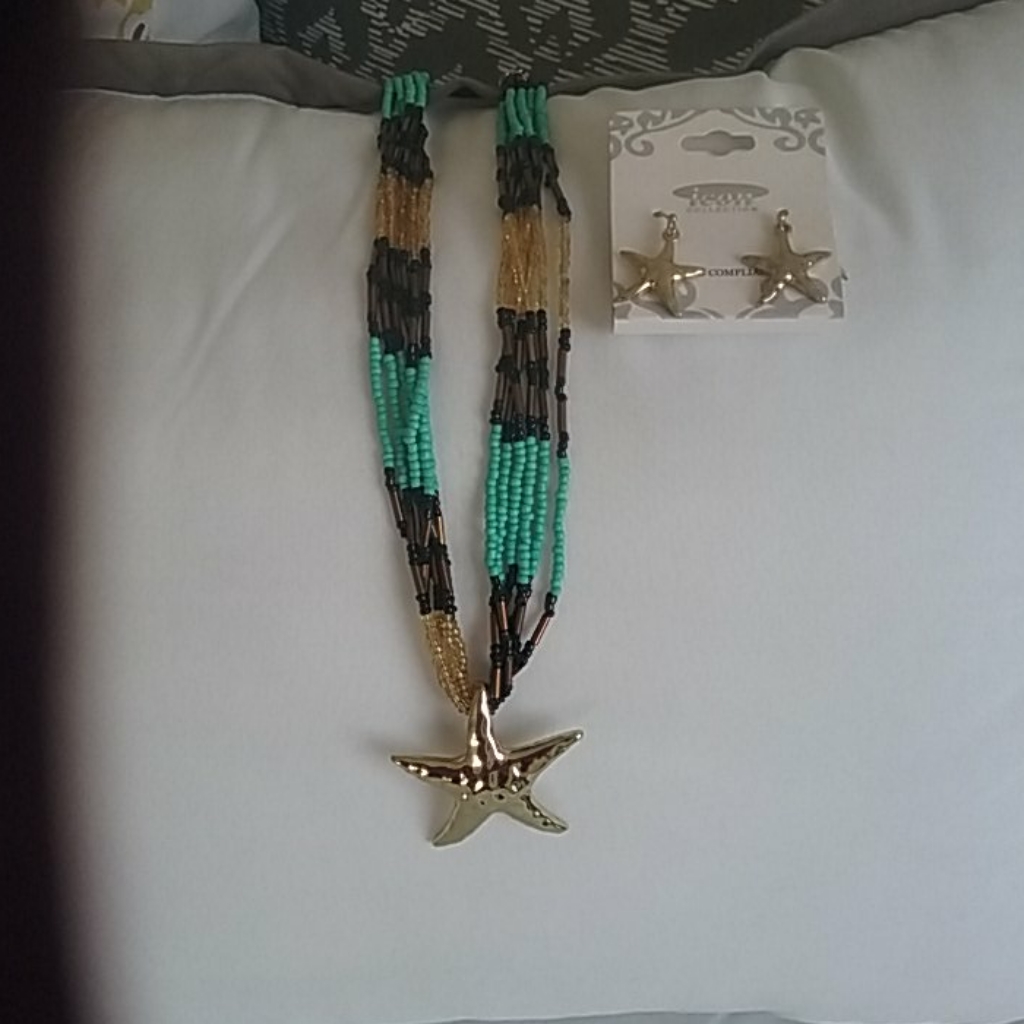 Beach Inspired Necklace And Earrings Set